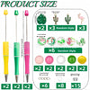 DIY Beaded Acrylic Ballpoint Pen Kit with Rotating Gradient Design