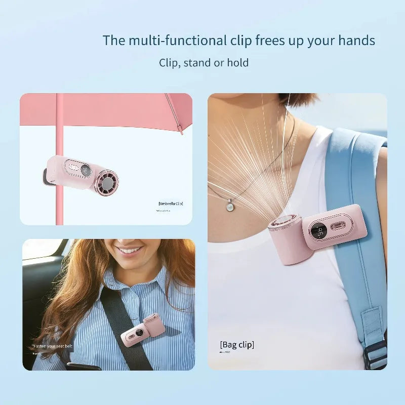 Portable Clip-On USB Fan with Rotatable Head