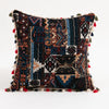 Boho Leaf-Print Tassel Throw Pillow Cover