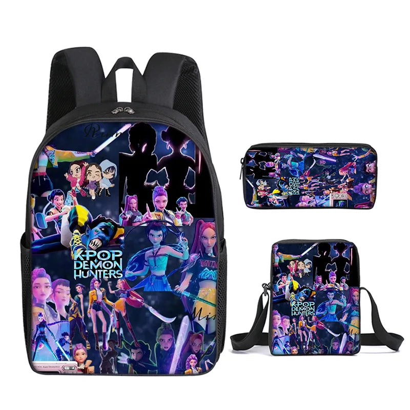 Kids' Cartoon School Backpack with Front Pocket