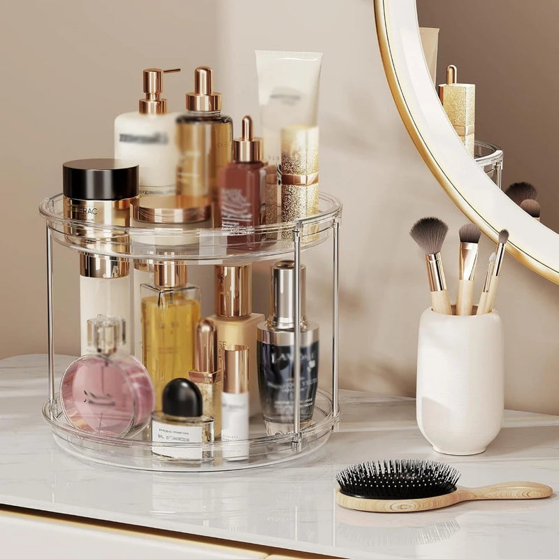 Two-Tier Rotating Spice & Condiment Organizer