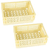 Collapsible Plastic Storage Baskets, Set of 2