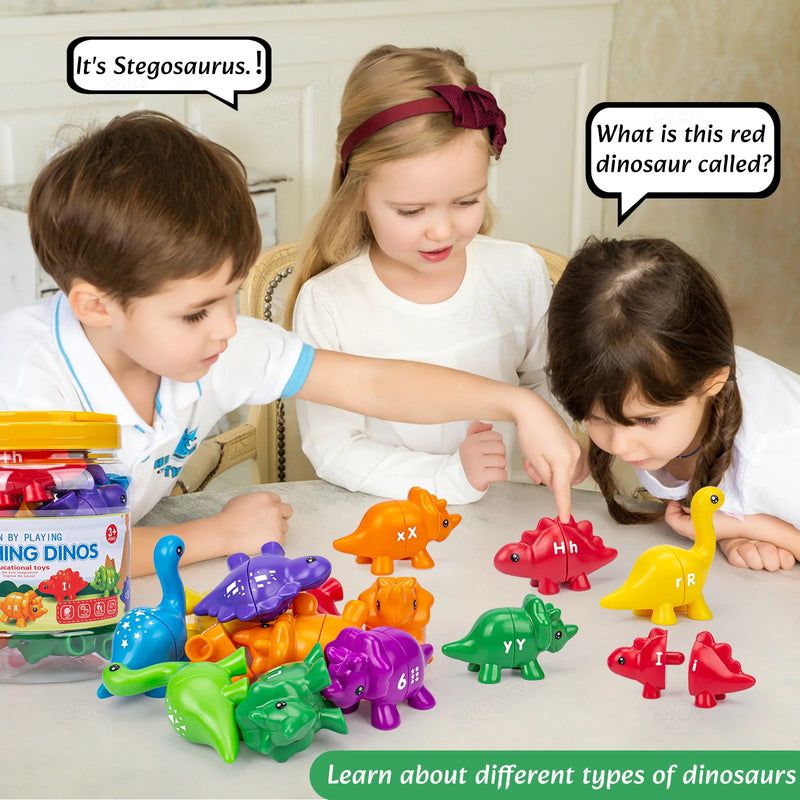Dinosaur Matching Learning Toy with Storage Bucket