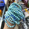 Bracelet en perles de Larimar naturel et cuivre