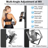 Multi-angle adjustment magnetic phone holder for gym workouts showing various usage angles