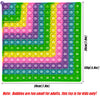 A green push bubble math game board with numbered bubbles for addition and multiplication learning.