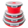 Collapsible Silicone Food Storage Containers with Lids