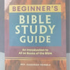 Cover of the Beginner's Bible Study Guide by Rev. Cameron Trimble with a blue and yellow title block.