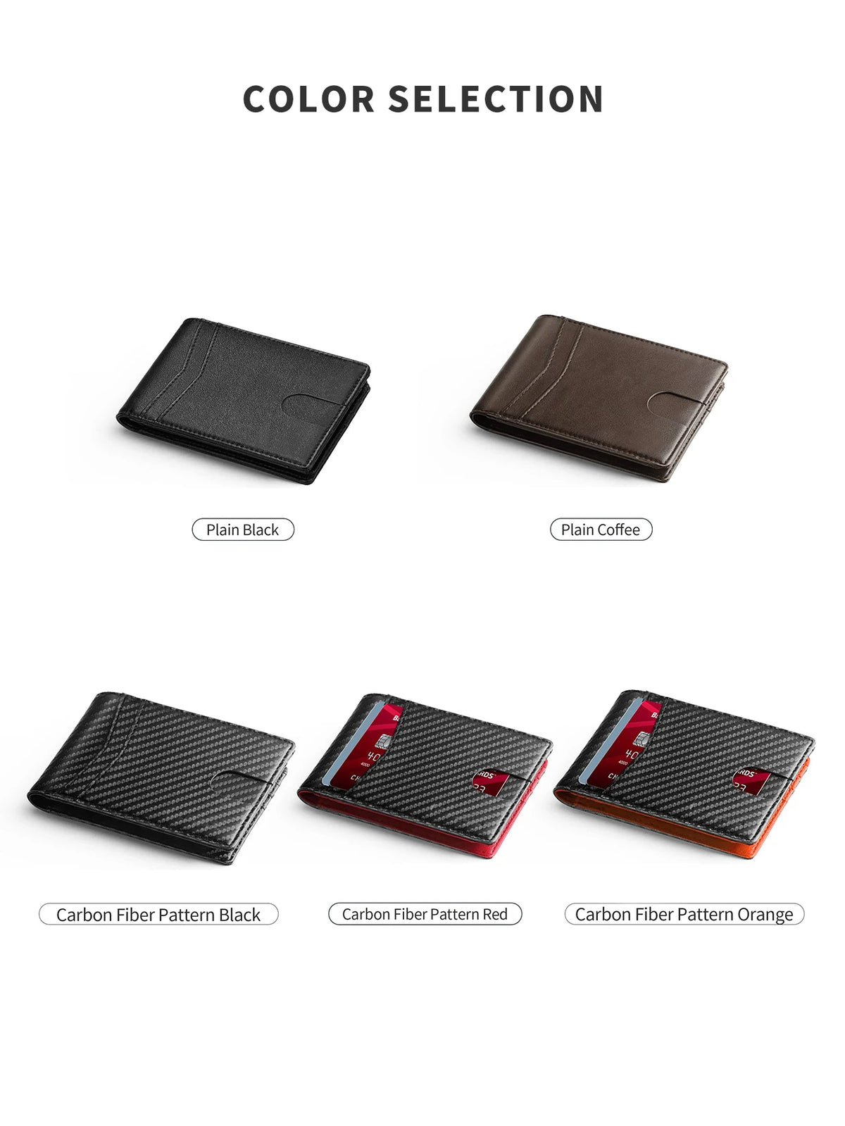 Slim Carbon Fiber Trifold Wallet with RFID Protection