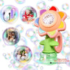 آلة فقاعات زهرة دوار مع أضواء LED