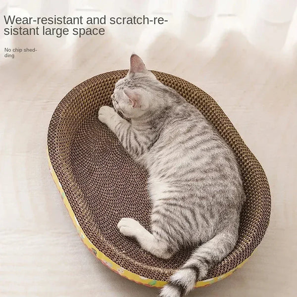 Oval Corrugated Cat Scratching Board