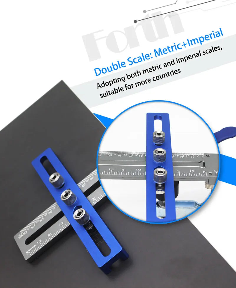 Cabinet Hardware Installation Jig with Adjustable Drill Guide