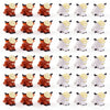 A set of adorable resin Highland cow figurines in brown and white colors for desk and garden décor