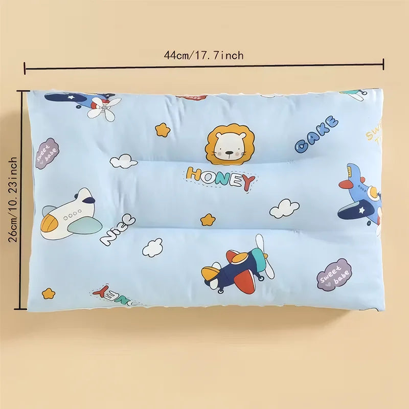 Reversible Baby Pillow with Cartoon Animal Patterns
