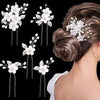 Elegant Floral Hair Stick — Pearl Flower Hairpin for Weddings & Parties