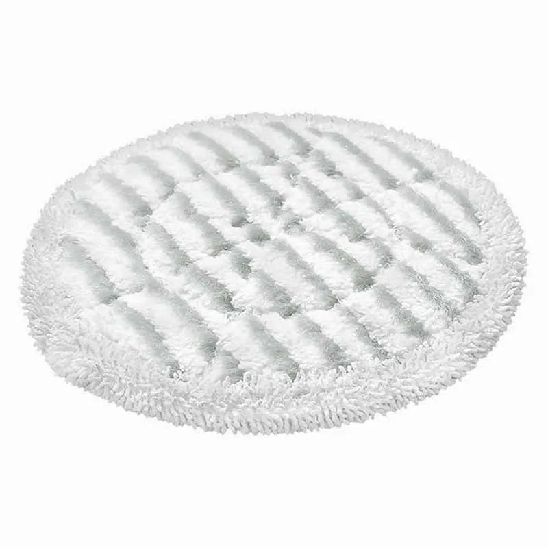 White microfiber replacement mop cloths with a diamond pattern.