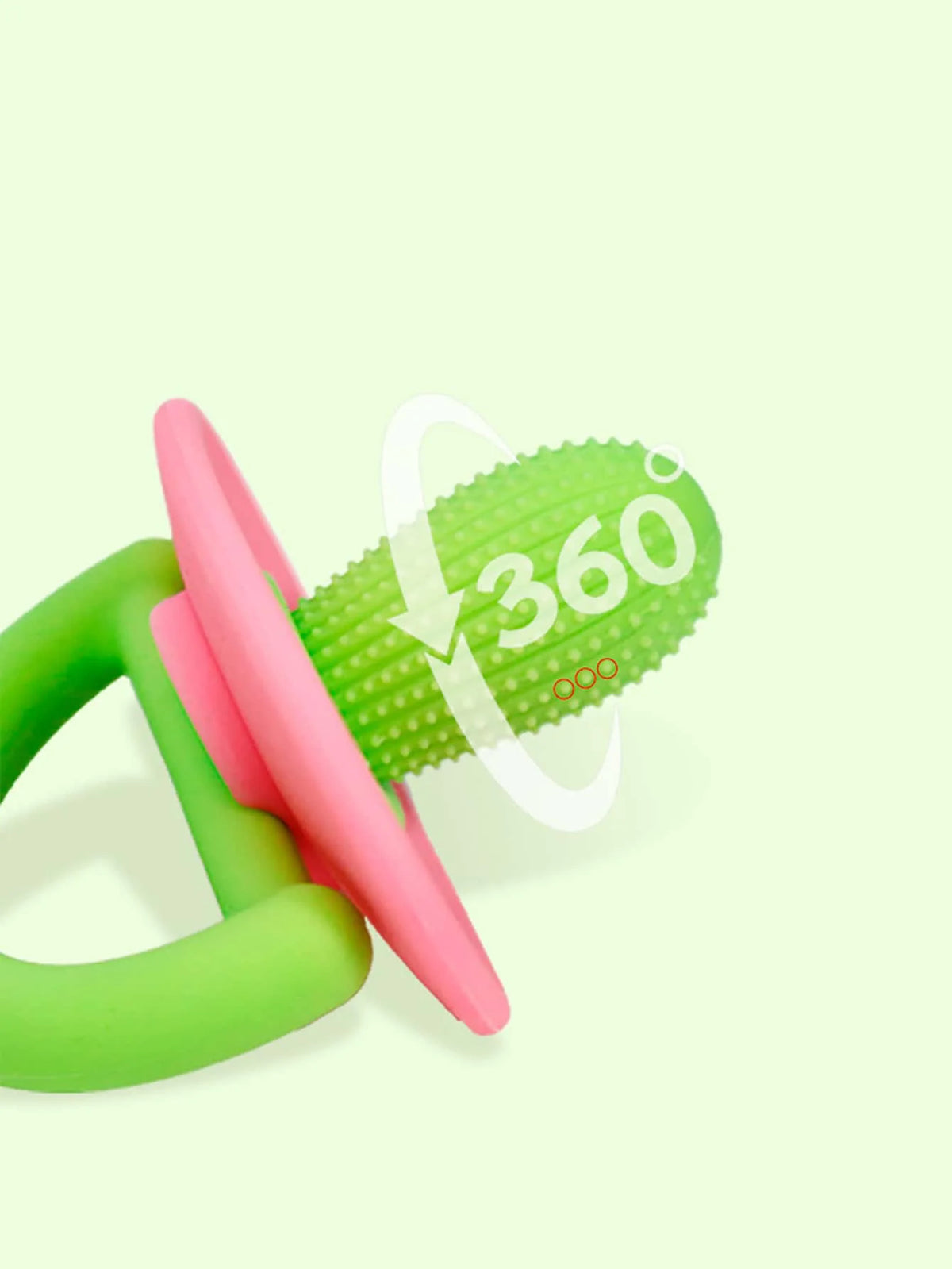 Silicone Teether Ring with Massage Dots for Soothing Gums