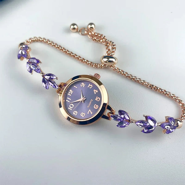 Elegant Rhinestone Bracelet Watch for Women