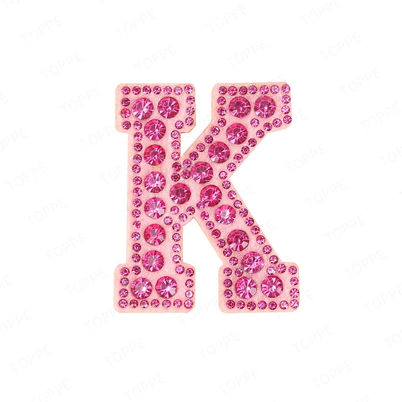 Pearl Rhinestone Letter Patches – Iron-On 3D DIY Embellishments