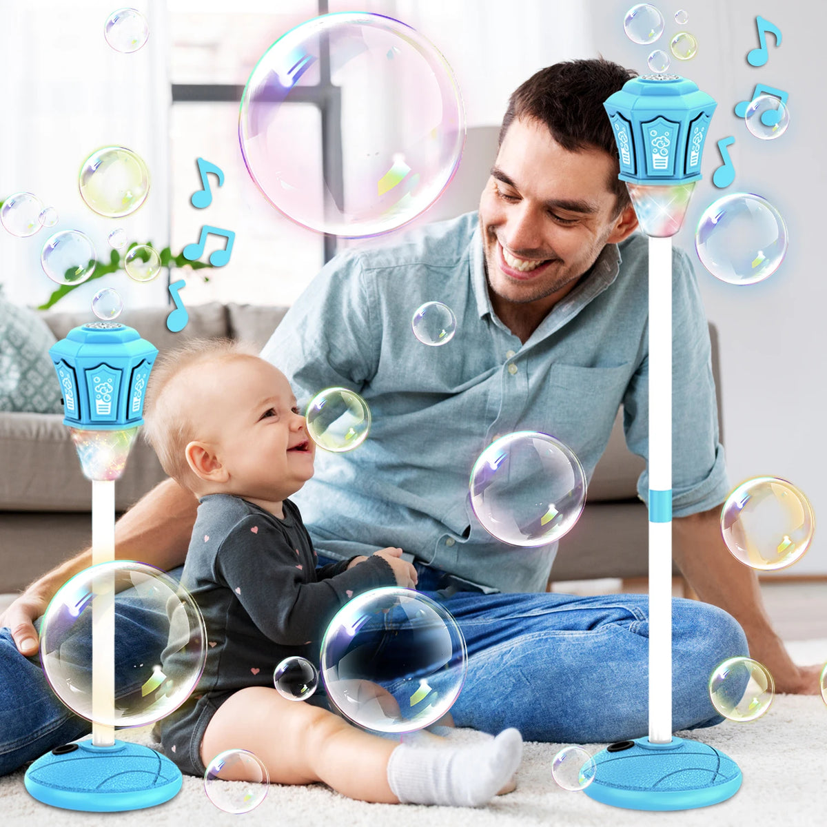 Stand Bubble Machine with Lights & Music for Outdoor Events