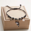 Enamel Cat & Flower Charm Bracelet