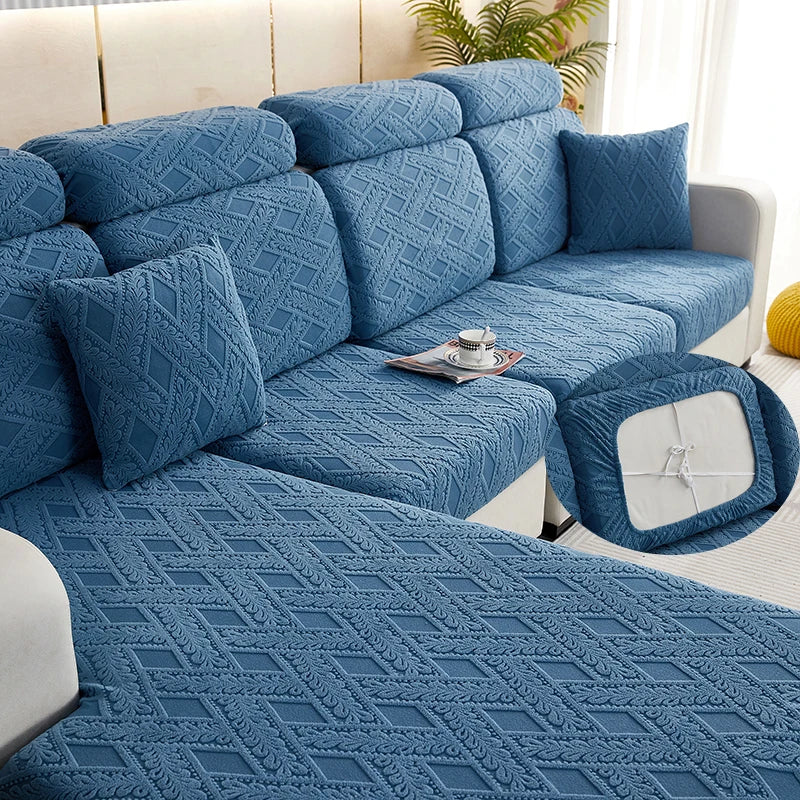 Jacquard Plush Sofa Cover