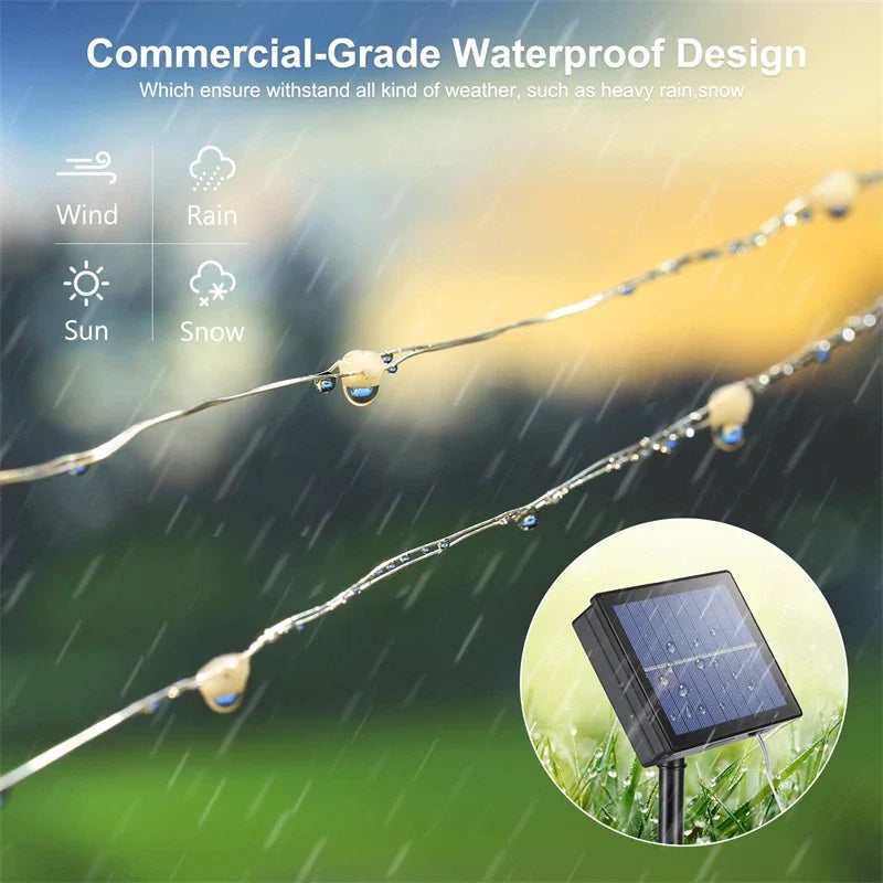 Solar-Powered LED String Lights