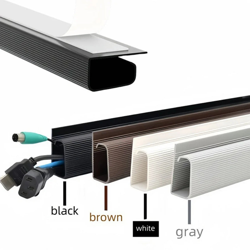 Under-Desk Cable Organizer with Self-Adhesive Backing