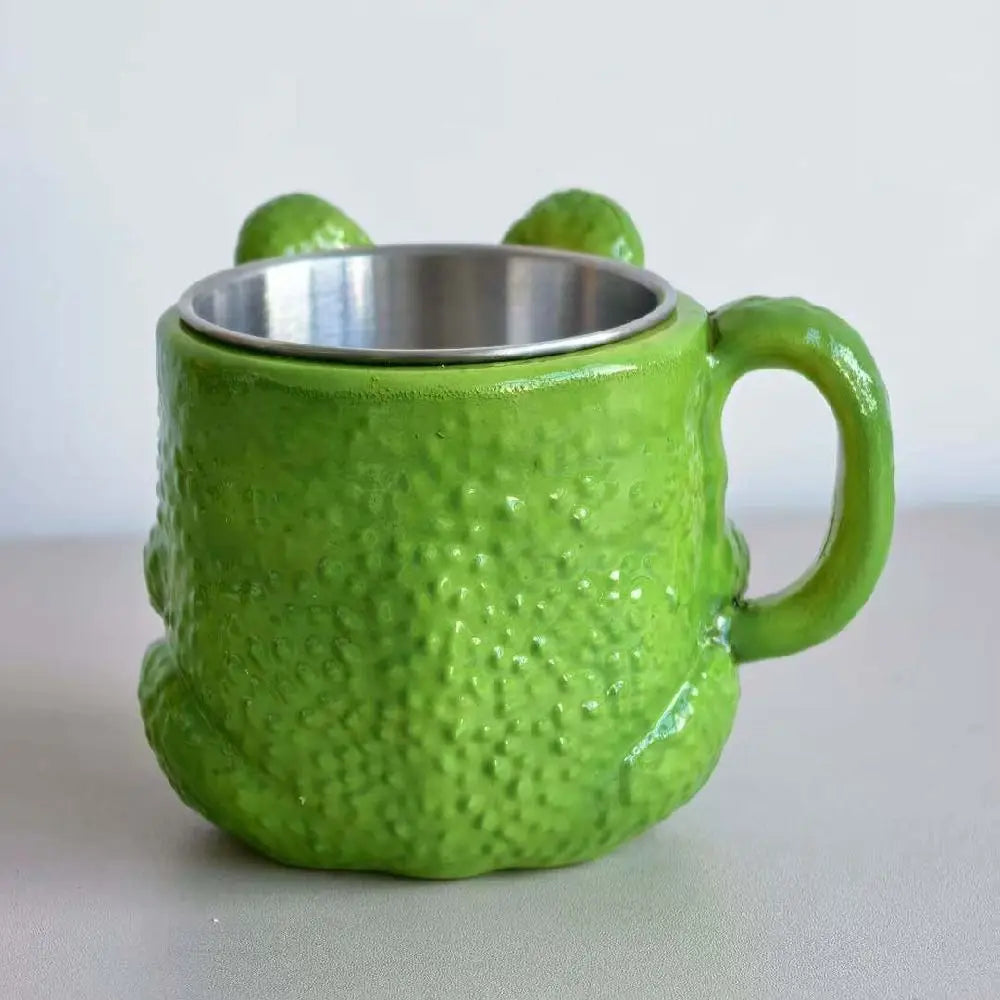 Niedlicher Harzfrosch Blumenmuster-Tasse