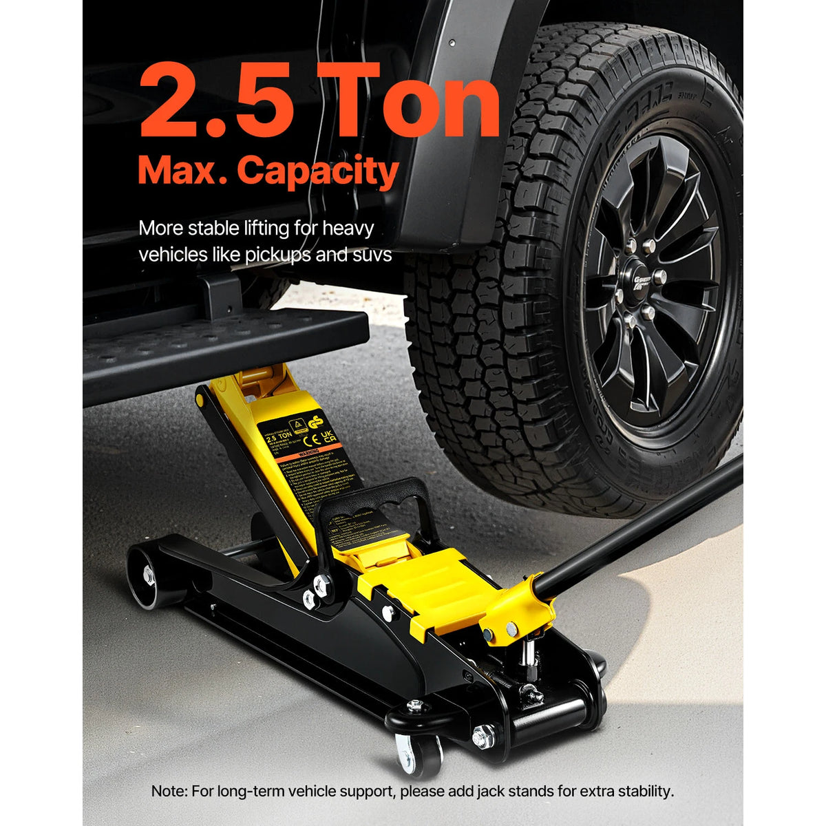 2.5 Ton Low Profile Floor Jack with Hydraulic Pump