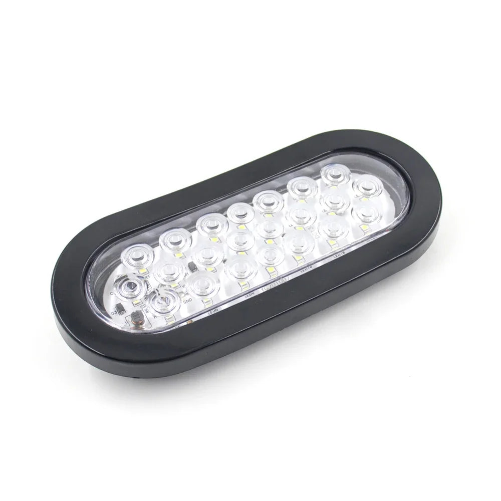 2-Pack 12V/24V LED Oval Tail Light for Trucks and Trailers