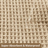 Waffle Weave Bath Mat with Non-Slip Backing