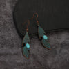 Boho Turquoise Geometric Drop Earrings