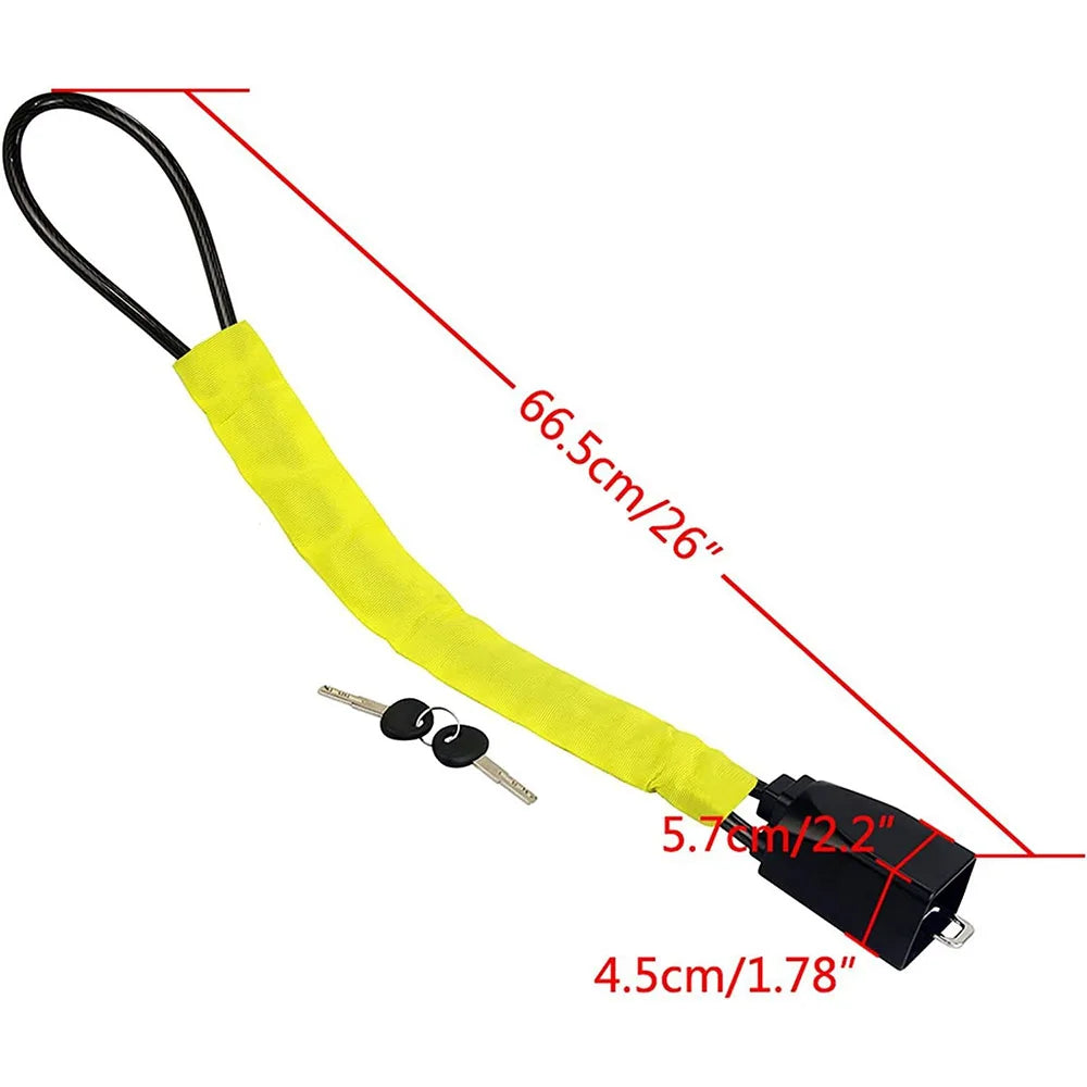 Universal Steering Wheel and Seat Belt Anti-Theft Lock with 2 Keys