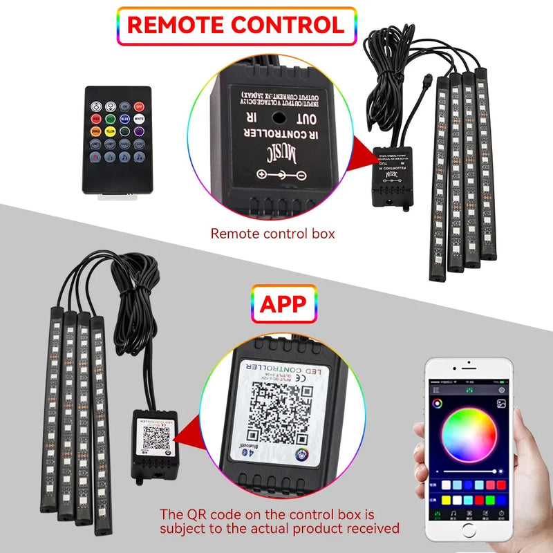 Kabellose RGB-Ambientebeleuchtung mit Musiksync