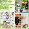 Clear Striped Plastic Flower Vase for Desk & Home Decor