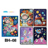 A set of colorful reusable water drawing books featuring space and imaginative themes for children.
