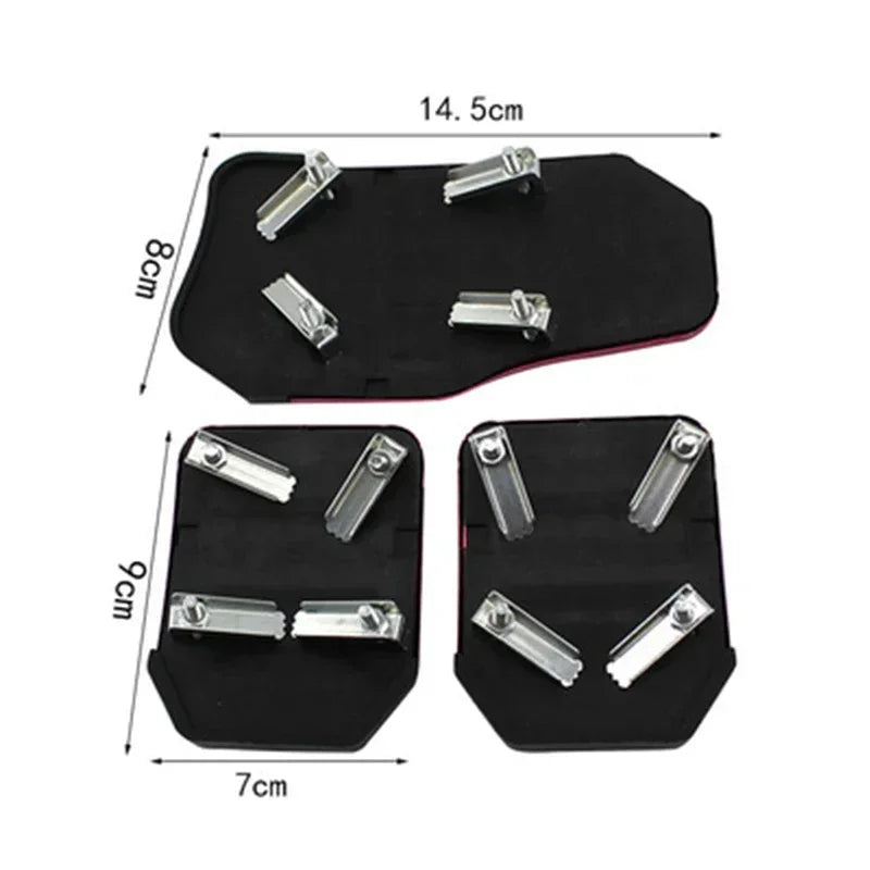 Aluminum Car Pedal Cover Set - Non-Slip Brake & Foot Pedals