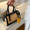 Woven PU Crossbody Bucket Bag