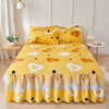 Lace-Trimmed Bed Skirt with Printed Design