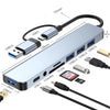 8-in-1 USB & USB-C Docking Hub with Audio Jack and Card Reader