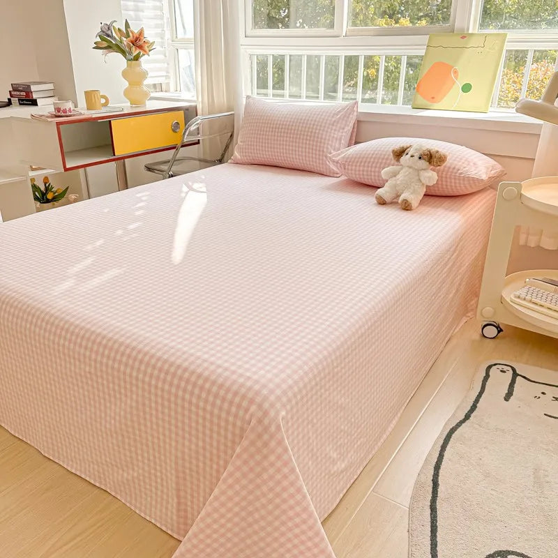 Organic Cotton Percale Bed Sheet Set with Pillowcases