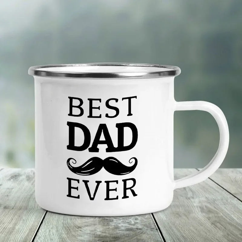 Dad Joke Enamel Camping Mug