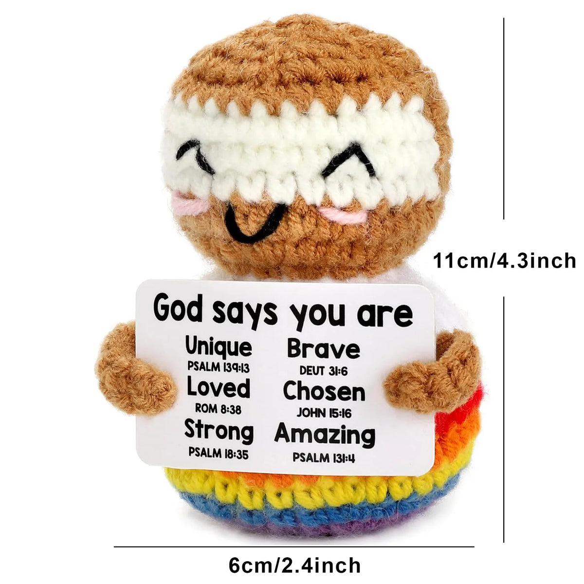 Handmade Crochet Amigurumi Doll with Love and Encouragement