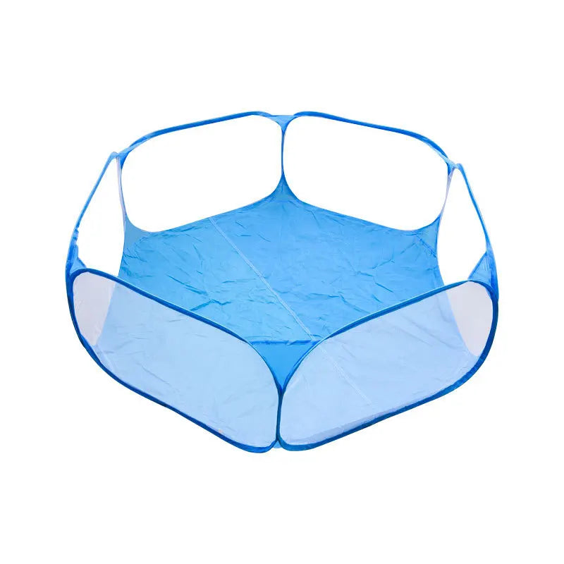 Valla de Juego Plegable y Portátil para Mascotas con Paneles Transparentes