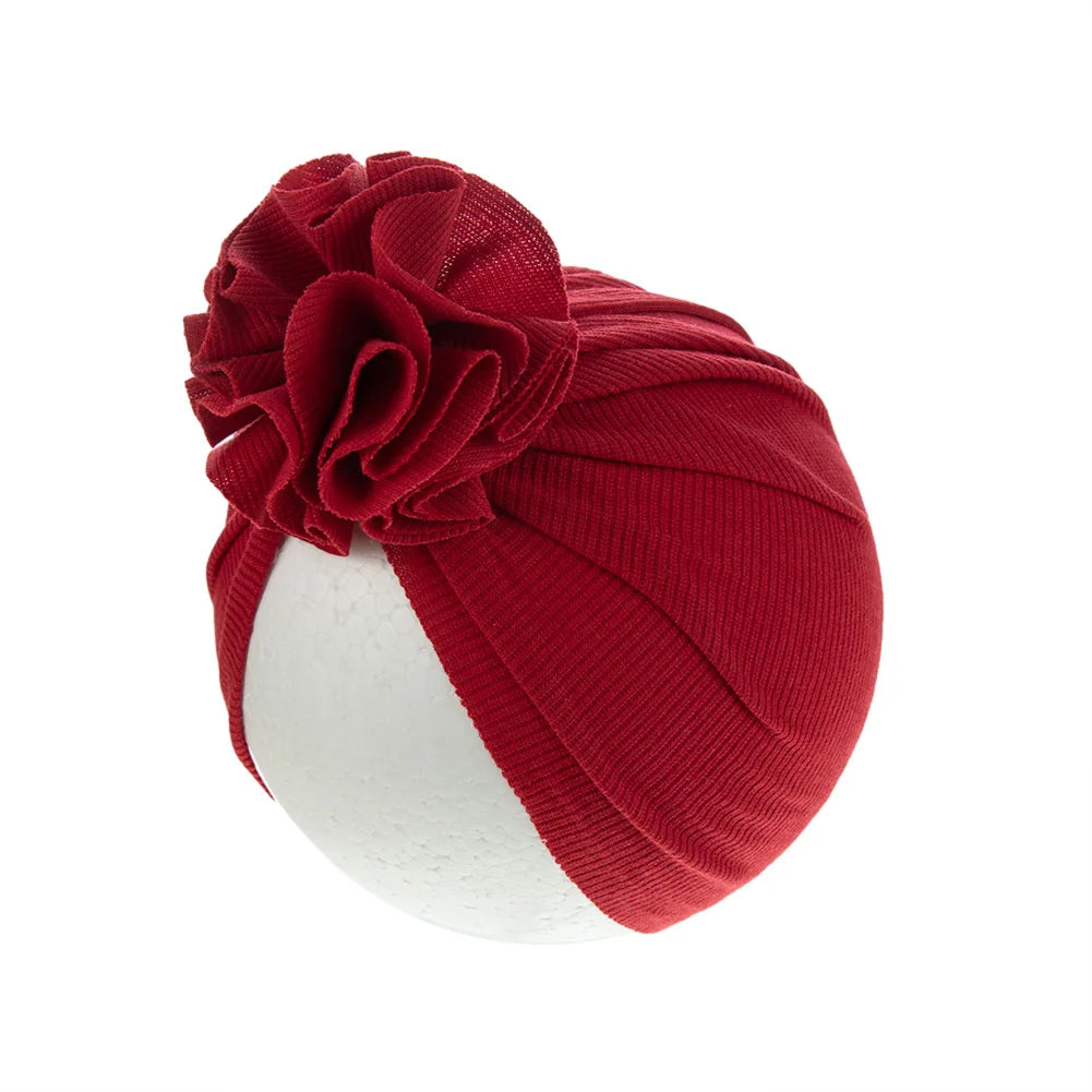 Baby Cotton Turban Hat with Blossom Knot