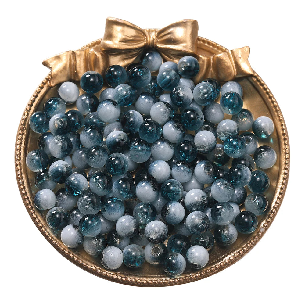 Colorful Glass Crackle Beads for Jewelry Making
