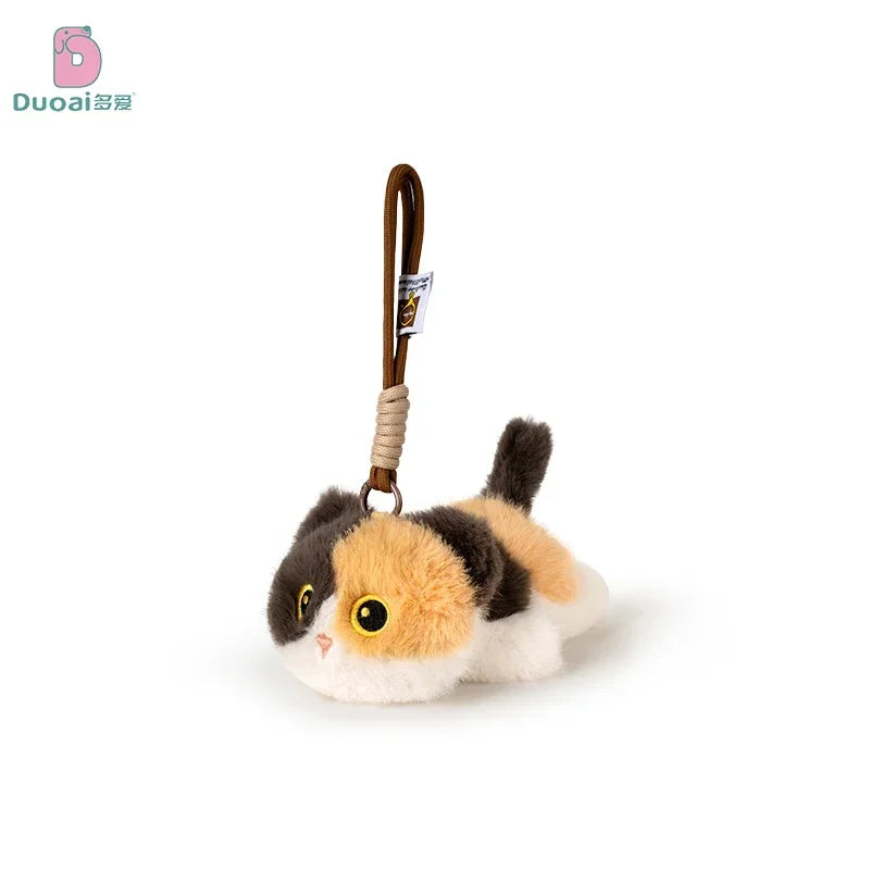 Adorable Siamese Cat Plush Keychain Pendant