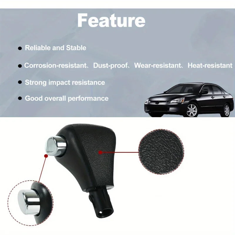 A black automatic gear shift knob for a Honda Accord, showing the knob and mounting hardware.