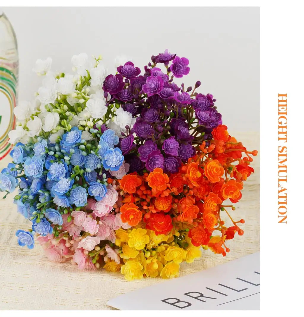 Artificial Gypsophila Bouquet - 42 Stem Silk Flower Arrangement